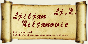 Ljiljan Miljanović vizit kartica